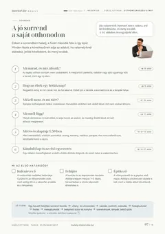 Az Otthontervezési START munkafüzet 7. oldala: A jó sorrend a saját otthonodon
