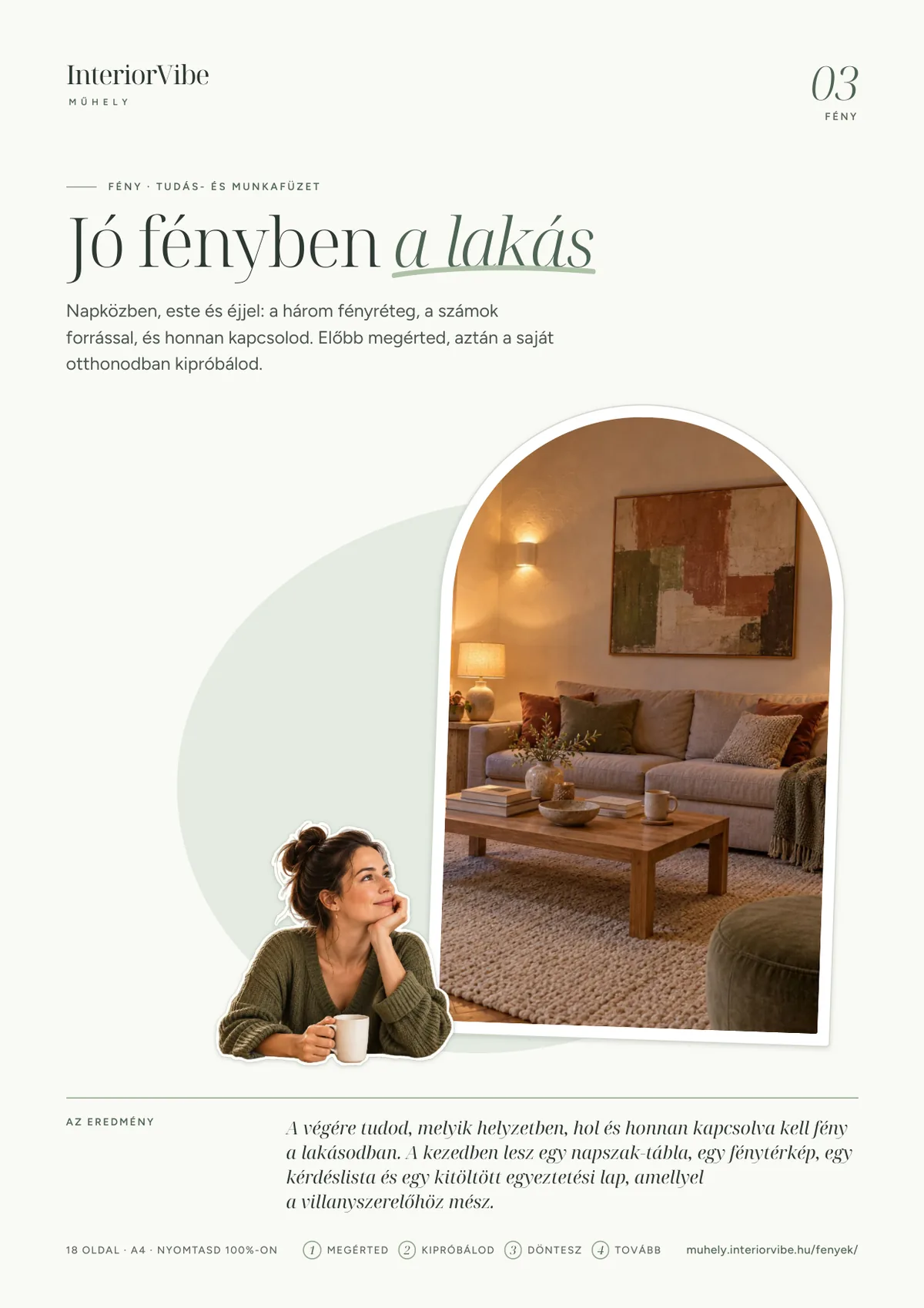 A Jó fényben a lakás munkafüzet borítója