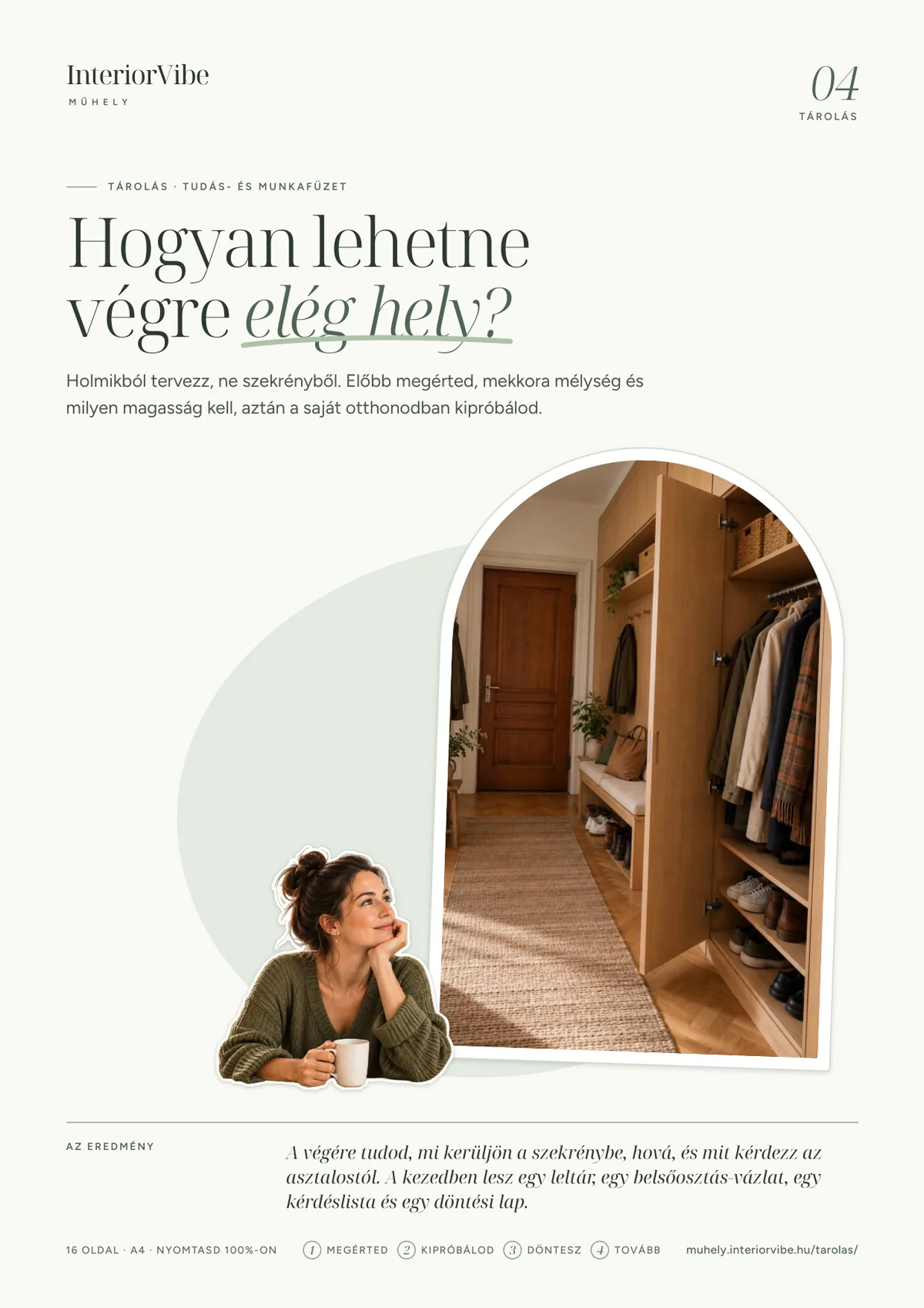 A Hogyan lehetne végre elég hely? munkafüzet borítója