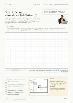 A Hogyan lehet időben beköltözni? munkafüzet 14. oldala: Saját idővonal: visszafelé a beköltözéstől