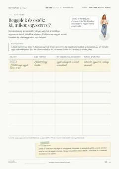 A Centiken múlik a fürdő munkafüzet 10. oldala: Reggelek és esték: ki, mikor, egyszerre?